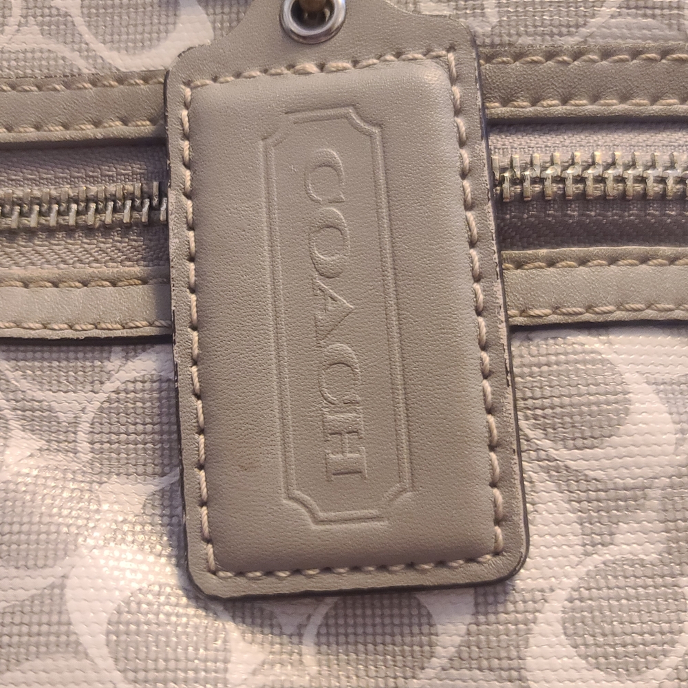Coach Beige Signature Baby Bag/Tote Bag